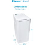 Candy CST 06LET 6 kg 1000 rpm Lavadora de Carga Superior - Imagen 2