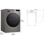 LG F4WR7010AGS lavadora de carga frontal 10 kg 1400 rpm - Imagen 2