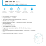 Edesa Lavadora EWF-6000 de Carga Frontal 6 kg 1000 rpm WH - Imagen 2
