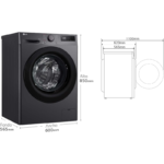 LG F4WR5009A6M Lavadora de Carga Frontal 9 kg 1400 rpm - Imagen 2
