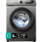 Hisense Lavadora Inox 8 kg Carga Frontal WFQP8014EVMT 1400 rpm
