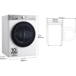LG Secadora 10 kg Bomba de Calor RH10V9AV2WR A+++ - Imagen 2