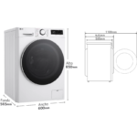 Lavadora LG de Carga Frontal 10 kg F4WR6010A0W 1400 rpm - Imagen 4