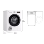 Lavadora LG F4X1009NWK de Carga Frontal 9 kg 1400 rpm - Imagen 4